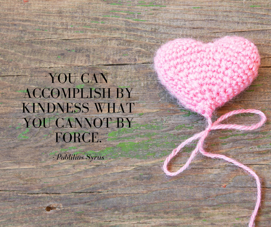 Quote - You can accomplish by kindness what you cannot by force.