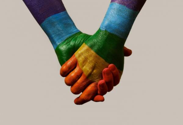 LGBTQ - Mental Health Issues - Rainbow Hands